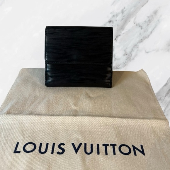 Louis Vuitton Authentic LV Black Epi Leather Compact French Wallet with Dustbag - Picture 2 of 16